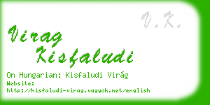 virag kisfaludi business card